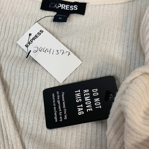 Express Cream Knit Sweater Bodysuit- NWT - Picture 13 of 14